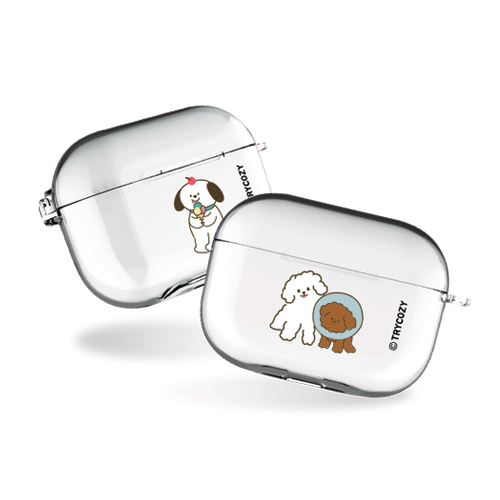 댕댕이와친구들 에어팟프로/에어팟프로2 클리어케이스