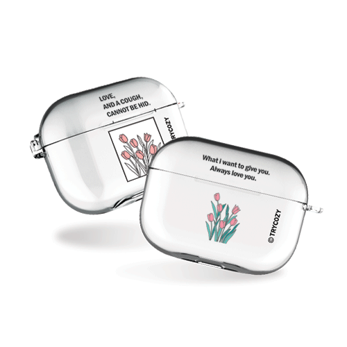 러블리튤립 에어팟프로/에어팟프로2 클리어케이스