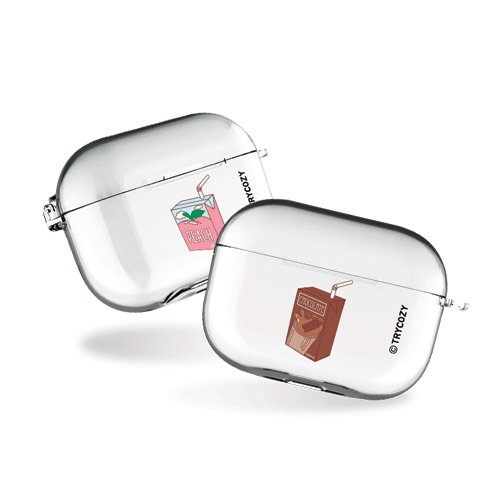 밀크 에어팟프로/에어팟프로2 클리어케이스