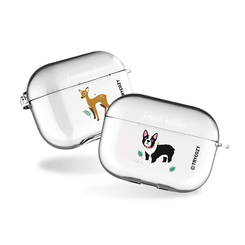 애니멀월드 에어팟프로/에어팟프로2 클리어케이스