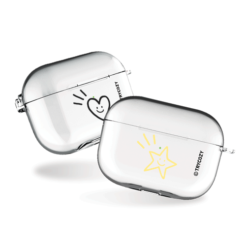 커플 에어팟프로/에어팟프로2 클리어케이스