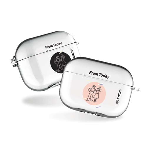 커플낙서 에어팟프로/에어팟프로2 클리어케이스