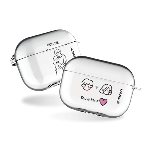 커플드로잉 에어팟프로/에어팟프로2 클리어케이스