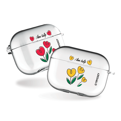 컬러팝튤립 에어팟프로/에어팟프로2 클리어케이스