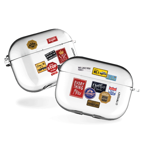 레트로패치 에어팟프로/에어팟프로2 클리어케이스