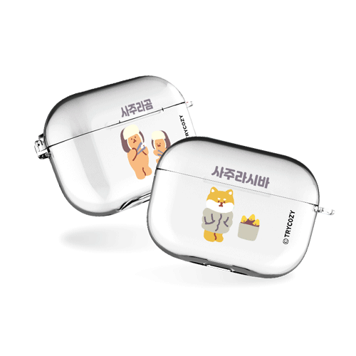 겨울동물 에어팟프로/에어팟프로2 클리어케이스
