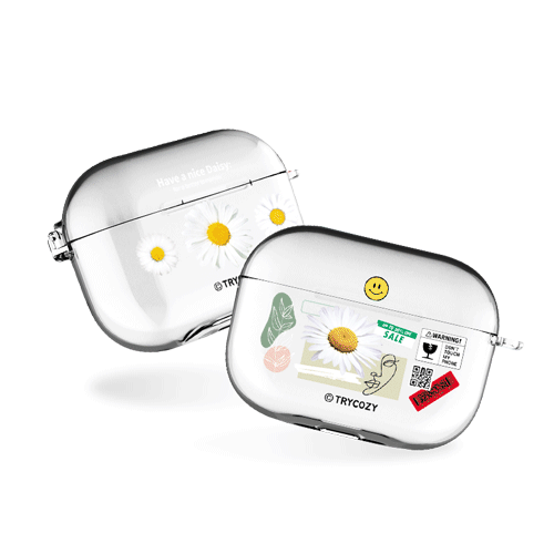 데이지라벨 에어팟프로/에어팟프로2 클리어케이스