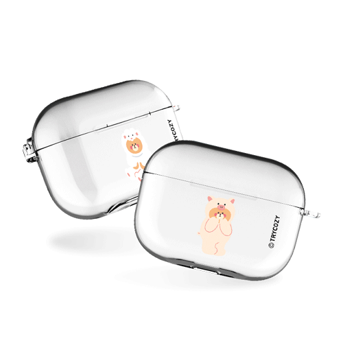 베어코스튬 에어팟프로/에어팟프로2 클리어케이스