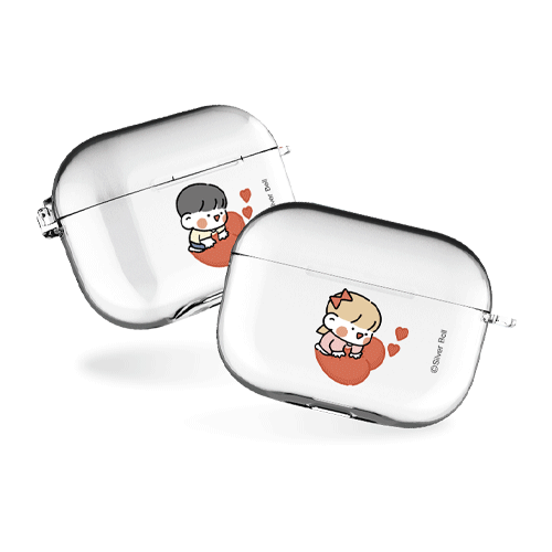 실버벨 뽀시래기 시즌4 에어팟프로/에어팟프로2 클리어케이스