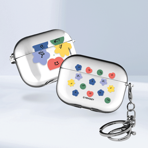 와글와글 패턴 에어팟프로/에어팟프로2 클리어케이스