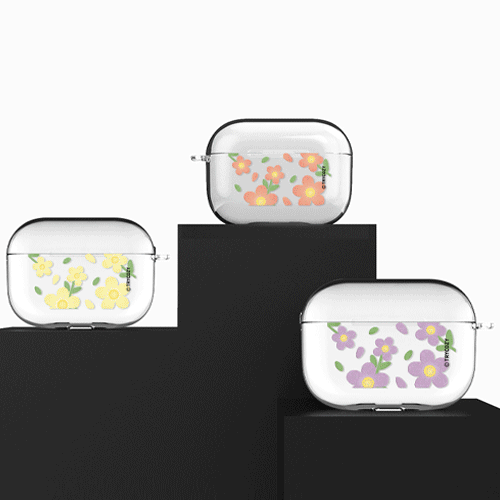 플라워드로잉 에어팟프로/에어팟프로2 클리어케이스