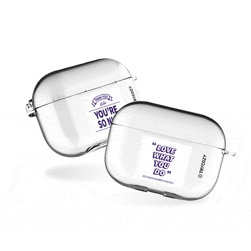 타이포라벨 에어팟프로/에어팟프로2 클리어케이스