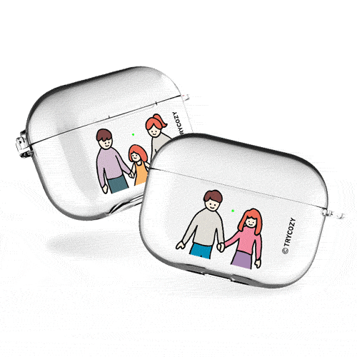 가족 에어팟프로/에어팟프로2 클리어케이스