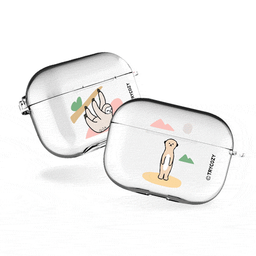 심플애니멀 에어팟프로/에어팟프로2 클리어케이스