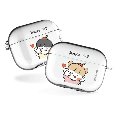 실버벨 뽀시래기 시즌6 에어팟프로/에어팟프로2 클리어케이스