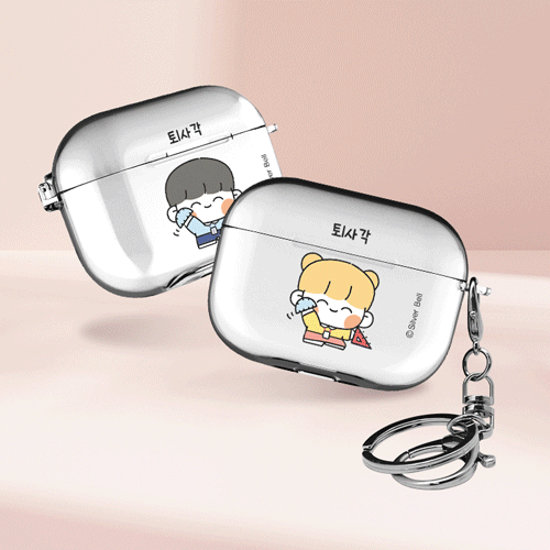 실버벨 뽀시래기 시즌8 에어팟프로/에어팟프로2 클리어케이스