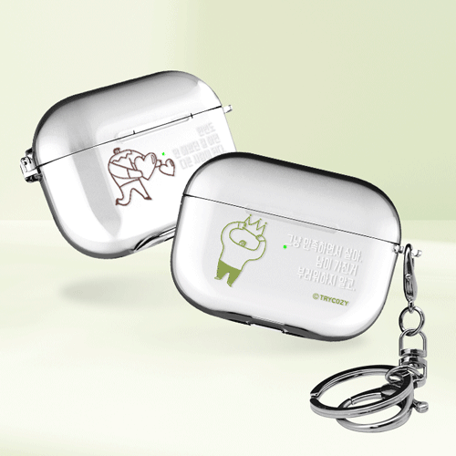 뮤즈온 에어팟프로/에어팟프로2 클리어케이스