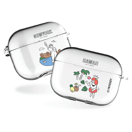 디자인 에어팟3세대 클리어케이스 트래블