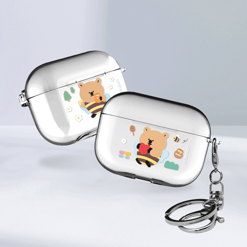 꿀벌 쿼카 에어팟3세대 클리어케이스