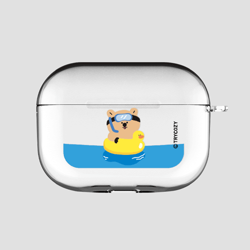 쿼카 여름 휴가 에어팟3세대 클리어케이스