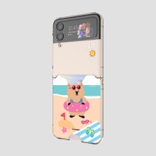 [TryCozy] 쿼카 여름 휴가 갤럭시Z플립시리즈 클리어 카드 하드케이스