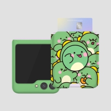 [TryCozy] 리틀티노 와글와글 원형톡 갤럭시Z플립시리즈 카드 3D곡면하드케이스