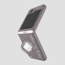 [TryCozy] 사각 레터링 미러 스마트톡 갤럭시Z플립시리즈 3D곡면하드