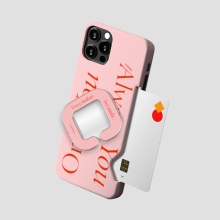 [TryCozy] 사각 레터링 미러 스마트톡 카드 3D곡면하드케이스