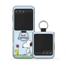 [PEANUTS]스누피 피크닉 갤럭시Z플립시리즈 고리형 카드도어범퍼케이스