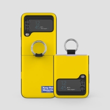 [TryCozy] 솔리드 라벨 프레쉬 갤럭시Z플립시리즈 고리형 카드도어범퍼케이스