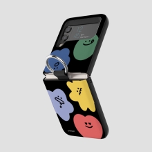 [TryCozy] 와글와글 패턴 갤럭시Z플립시리즈 고리형 카드도어범퍼케이스