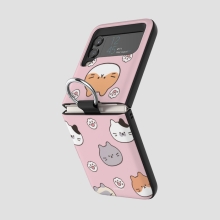 [TryCozy] 야옹이 장난감 갤럭시Z플립시리즈 고리형 카드도어범퍼케이스