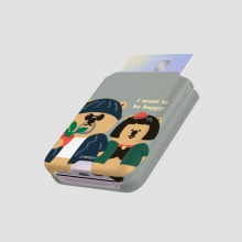 [TryCozy] 쿼카 미스터앤걸 갤럭시Z플립시리즈 카드 3D곡면하드케이스