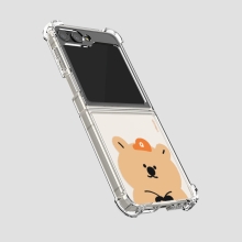 [TryCozy] 쿼카 모자 갤럭시Z플립시리즈 투명범퍼케이스