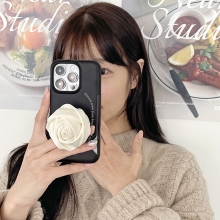 [TryCozy] 새틴 레터링 로즈 스마트톡 카드 3D곡면하드케이스