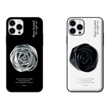 [TryCozy] 레더 타이포 로즈 스마트톡 카드도어범퍼케이스