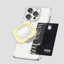 [TryCozy] 사각 레터링 미러 스마트톡 카드투명하드케이스