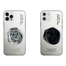 [TryCozy] 레더 타이포 로즈 스마트톡 미러범퍼케이스