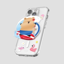 [TryCozy] 쿼카 여름 휴가 클리어 렌즈가드 마그네틱 젤하드 케이스+투명 마그네틱 톡