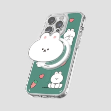 [TryCozy] 바니 푸드 클리어 렌즈가드 마그네틱 젤하드 케이스+투명 마그네틱 톡