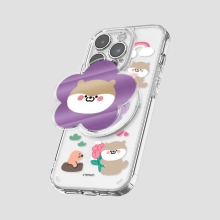 [TryCozy] 동물꽃 소풍 클리어 렌즈가드 마그네틱 젤하드 케이스+투명 마그네틱 톡