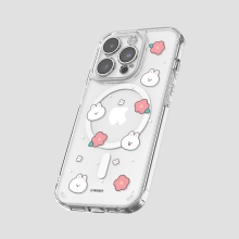 [TryCozy] 바니 플라워 클리어 렌즈가드 마그네틱 젤하드 케이스