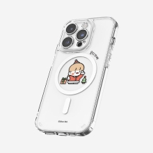 [Silver Bell]실버벨 뽀시래기 짱큰콩&쟈근콩 클리어 렌즈가드 마그네틱 젤하드 케이스