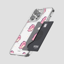 [TryCozy] 핑크 리틀티노 플라워패턴 카드투명하드케이스