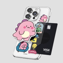 [TryCozy] 핑크 리틀티노 패치 에폭시톡 카드투명하드케이스