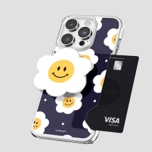 [TryCozy] 스마일플라워 에폭시톡 카드투명하드케이스