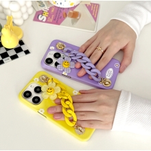 [TryCozy] 스마일데이지 패턴 체인 3D곡면하드케이스