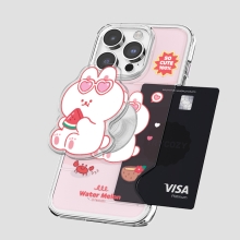 [TryCozy] 애니멀 썸머비치 아크릴 스마트톡 카드투명하드케이스