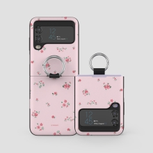 [TryCozy] 플라워 가든 갤럭시Z플립시리즈 고리형 카드도어범퍼케이스