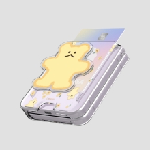 [TryCozy] 플라워 구미베어 아크릴 스마트톡 갤럭시Z플립시리즈 클리어 카드 하드케이스